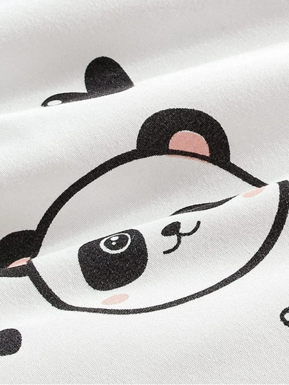 Cute Panda Black & White Full/Queen 3 piece Comforter Set